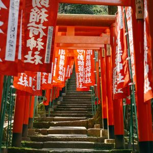 Stairs in Tori Gates Shrine kamakura