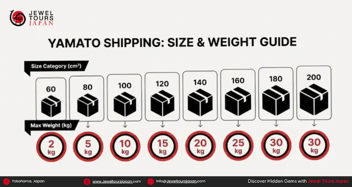 Luggage Forwarding in Japan (Takkyubin) Sizing Chart